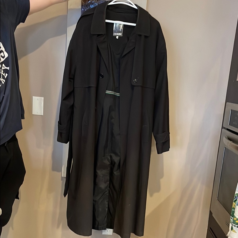 CasualMan Black/Brown Trench Coat